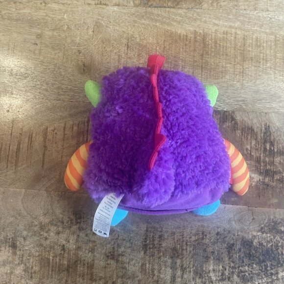 Fisher Price Giggles n Growls PURPLE MONSTER Plush Baby Toy Music Sounds 6" 2016 - Picture 4 of 7